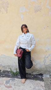 Chiodo Ecopelle Bianco